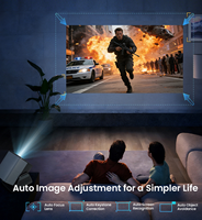 Projecteur LCD 120 pouces à mise au point électrique, évitement automatique des obstacles, Android 14 pour cinéma maison et chambre à coucher