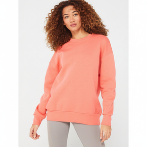 Vente en gros de sweat-shirt à la mode pulls doux en coton à manches longues pour femmes avec logo personnalisé - Product Image 1