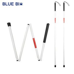 Легкая портативная алюминиевая складная трость-навигатор для повседневного использования, путешествий и безопасного ориентирования на улице, белая - Product Image 3