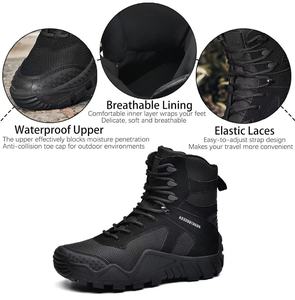 Botas de Hombre con Caña Alta, Listas para Enviar. Perfecto para Senderismo al Aire Libre y Entrenamiento Táctico en el Desierto, con Antideslizante - Product Image 4