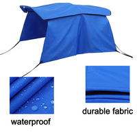 Bimini en polyester 600D durable de qualité marine avec deux blocs latéraux pour bateau Taud bimini imperméable et résistant aux UV