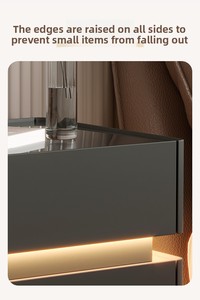 Tête <span class=keywords><strong>de</strong></span> <span class=keywords><strong>lit</strong></span> moderne <span class=keywords><strong>de</strong></span> luxe en MDF ultra-étroit Planche à bascule suspendue en bois massif Conception simple Aucune installation requise pour une utilisation en appartement - Product Image 5