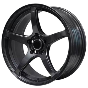 Cerchi Sportivi da 18 Pollici Nero Opaco, Cerchioni con Bordo 5x100-120, Aros 5 Hoyos per Auto ET 30-38 Jantes - Product Image 1