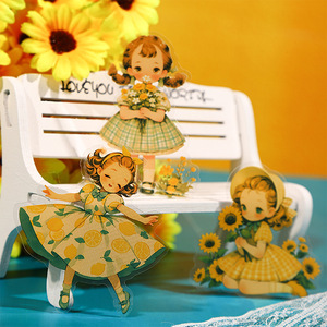 30 feuilles/paquet autocollant Pack conte <span class=keywords><strong>de</strong></span> fées jardin série personnage fille main <span class=keywords><strong>compte</strong></span> matériel Collage Base européenne 6 styles - Product Image 1