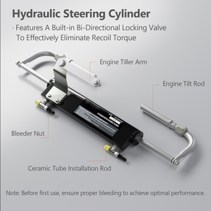 Kit de direction hydraulique hors-bord 90HP pour bateau, système de <span class=keywords><strong>gouvernail</strong></span> marin avec ensemble complet d'accessoires pour moteurs hors-bord - Product Image 5