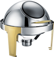 Plat de service rond de luxe pour buffet de restaurant, chauffe-plats pour grill japonais