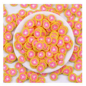 500G pembe Donuts polimer kil sprinslime dilimleri Donut balçık DIY zanaat sanat dekorasyon tırnak Tumblers için