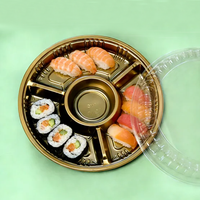 Multicompartimenten PS plastic voedselcontainer sushi schaal met transparant deksel voor groenten, fruit, gedroogd fruit, afhaalverpakkingen