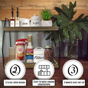 Hot bán tùy chỉnh hai tầng gỗ cà phê đa chức năng trạm tổ chức cho nhà và văn phòng - Product Image 3