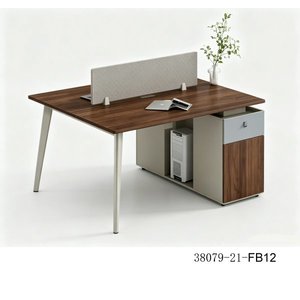 Escritorio de Oficina Moderno Independiente con Gabinete de Almacenamiento, Diseño Rectangular de Madera para Uso Comercial 38079-21-FB24 - Product Image 3
