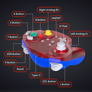 Không dây 2.4G gametube Rumble điều khiển với adapter Gamepad tương thích với gametube giao diện điều khiển siêu Smash Bros. Melee - Product Image 4