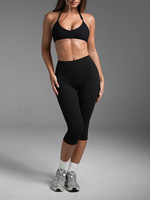 Nouveau sous-vêtement de yoga et de fitness sans couture en spandex/nylon, à col licou, dos nu et décolleté, longueur mollet, pour le commerce transfrontalier