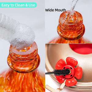 Nieuwe Opgewaardeerde Buitentuin Hangende Glazen Vogels Foeraging Tray Drinkers Kolibrievoeders Met Hangende Haak Mier Gracht En Borstel - Product Image 3