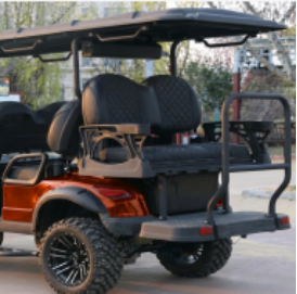 Voiturette de <span class=keywords><strong>golf</strong></span> électrique à quatre roues, alimentée par batterie, avec siège en cuir, pour les centres de villégiature, les villas et les visites touristiques - Product Image 6