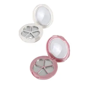 Weiß rosa 5 Farben Lippenstift platten fünf Gitter Kunststoff Lidschatten-Palette für Make-up verwenden Lidschatten Pigment
