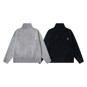 Suéter de Punto Jacquard Grande, Repelente de Mosquitos, Estilo Europeo Americano, Cuello Holgado, Unisex - Product Image 5
