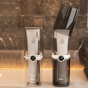 Travel Toothbrush Cup With Toothpaste Holder Foldable Portable Storage Box For Travel Use - Product Image 1