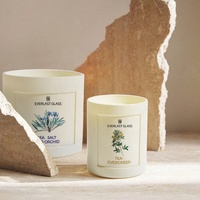 Bougie parfumée de luxe exclusive en verre, cire de soja, Noël, vente en gros, bougies parfumées, décoration d'intérieur avec boîte cadeau