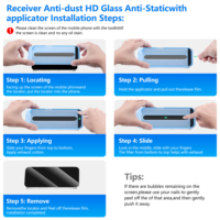Kit d'installation anti-poussière en verre trempé HD de qualité supérieure pour iphone 16 17 Pro Max