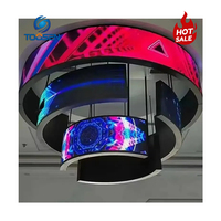 OEM-Service Gebogener Vollfarbiger P1.8-P4 Soft-LED-Bildschirm IP65 7680Hz Langlebige Flexible Videowand für Einkaufszentren und Markengrafiken