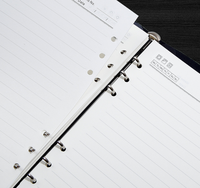 Carnet de notes/agenda en cuir PU souple de haute qualité avec logo personnalisé, reliure à feuilles mobiles et boucle horizontale en cuir