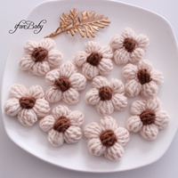 Mignon DIY Tissu Cheveux Fleur Crochet pour Enfants Doux Style Bouffée Fleurs Pince À Cheveux Chapeaux Patches pour Filles