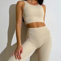 Ensemble de yoga pour femmes, vêtements de sport et décontractés pour le quotidien, couleurs variées, ensemble d'entraînement à haute compression, Ropa Deportiva Mujer Gym