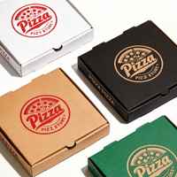 Boîte à pizza personnalisée 2024, réutilisable, 33 35 CM 7 9 12 pouces, boîte d'emballage pour pizza en papier ondulé, boîte de livraison avec votre propre logo