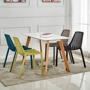 Chaise de salle à manger en plastique, Set de Table moderne, Design italien, meuble de Restaurant