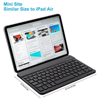 Teclado Bluetooth 5.2, Teclado Bluetooth Delgado y Ligero para Tablet, Mini Teclado Bluetooth Morado para Tablet de 8.7 Pulgadas, Smartphone, iPad