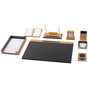 Luxury Desk Set 11 Pieces Desk Organizer Office Accessories Office Organizer Desk Pad Pen Case Document Tray <b>Name</b> <b>Tag</b> - Product Image 1