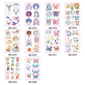 Nuovi Adesivi Temporanei per Tatuaggi con Disegni di <span class=keywords><strong>Cartoni</strong></span> <span class=keywords><strong>Animati</strong></span> per Ragazze, Animali e Farfalle, per Feste di Compleanno, con Vari Tipi di Carta - Product Image 4
