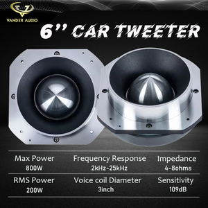 Champion Series 800 Watt Puissance de crête Bobine de 3 pouces Super Titanium Bullet Tweeter Cadre en aluminium moulé sous pression Aimant robuste 109dB - Product Image 2