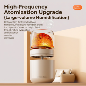 Humidificateur ultrasonique Volcano 80mL/h, diffuseur d'arômes portable à nano-brume, lumière LED - Product Image 5