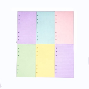 Pages de recharge en papier couleur à 6 trous pour classeur A5/A6, format <span class=keywords><strong>macaron</strong></span>, avec 6 anneaux – Offre spéciale - Product Image 2