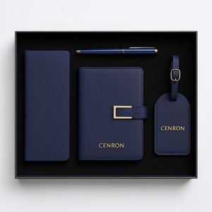 Set de Lujo Personalizado: Cuaderno de Viaje, Bolígrafo, Porta Pasaportes de Cuero Genuino, Etiqueta de Equipaje de Aluminio – Ideal para Graduación, Año Nuevo Chino, Familia - Product Image 5
