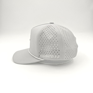 Clubhouse Standard 5 Panel Golf Cap Custom Embroidery Logo Low MOQ OEM Laser Perforated Quick Dry <b>Waterproof</b> Premium Quality - Product Image 5