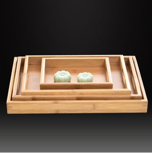 長方形の竹製ティートレイワインカップ日本食レストランスナックプレート竹トレイ - Product Image 5
