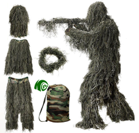 Katlanabilir Görünmez Kıyafet 3D Dokulu Biyonik Ghillie Takımı Rahat Havalandırmalı Giyim, Yaban Hayatı Gözlemi Açık Hava Avı için