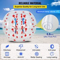 Ballon de bumper gonflable 1,2 m (4 pi) 1,5 m (5 pi) de diamètre, ballon de football à bulles, jouet gonflable, jeux sportifs pour adultes et enfants