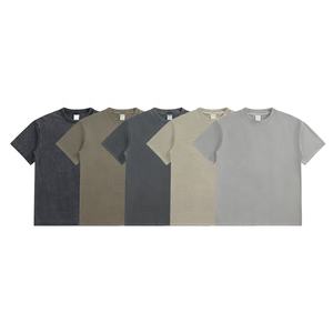 เสื้อฮิปฮอปผู้ชายเสื้อยืดโอเวอร์ไซส์ผ้าฝ้าย100% 280gsm ฟอกสีกรดเสื้อวินเทจ - Product Image 6