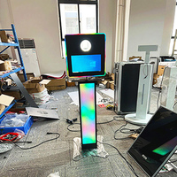 Photomaton avec miroir Accessoires gratuits pour impression de selfie vidéo Photomaton avec miroir avec machine à cartes