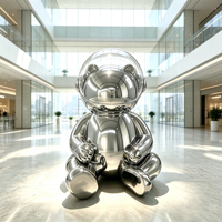 Escultura Abstracta de Acero Inoxidable Pulido Espejo, Arte Metálico Moderno de Lujo para Decoración de Vestíbulos de Hoteles y Parques, OEM