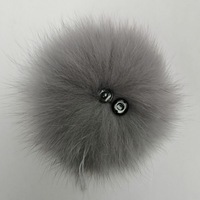 Pompons / Boules en fourrure de renard haute qualité, colorés, écologiques, vente en gros d'usine, taille 10 cm
