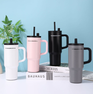 Gobelet de voyage isotherme pour voiture 24oz 720ml, tasse à double paroi avec couvercle et paille antidérapante pour usage quotidien - Product Image 4