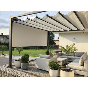 Auvent de terrasse rétractable moderne de 6 m, imperméable, motorisé, télécommande, protection UV, autoportant, résistant à la pluie, au soleil et au vent - Product Image 2