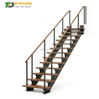 Escalier flottant en bois pour sous-sol DF, échelle pliante en bois, escalier flottant blanc