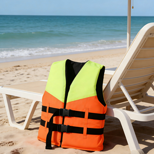 <span class=keywords><strong>Gilet</strong></span> de sauvetage professionnel pour la navigation maritime |   Veste de sécurité orange/jaune/rouge pour bateaux, yachts et activités de plage |   Logo personnalisable - Product Image 4