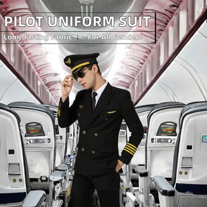 Высококачественная классическая униформа пилота авиакомпании, костюм бортпроводника, авиационный костюм пилота - Product Image 2