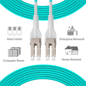 데이터 센터 FTTH 광섬유 패치 코드 MPO 암 유니부트 LC 듀플렉스 12섬유 OM3 50/125 멀티모드 브레이크아웃 케이블 40G/100G용 - Product Image 3